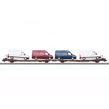 Märklin 47430 H0 platte wagens paar Laads 800B van Transwaggon GmbH