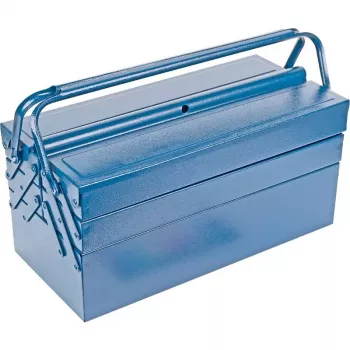 BRÜDER MANNESMANN 211-430 metalen gereedschapskist, 430 mm, cantilever, blauw, 6 vakken