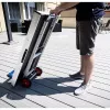 BRÜDER MANNESMANN Aluminium steekwagen 90 kg, uitschuifbare handgreep 720–1090 mm, opvouwbaar, zilver/zwart (099-T)