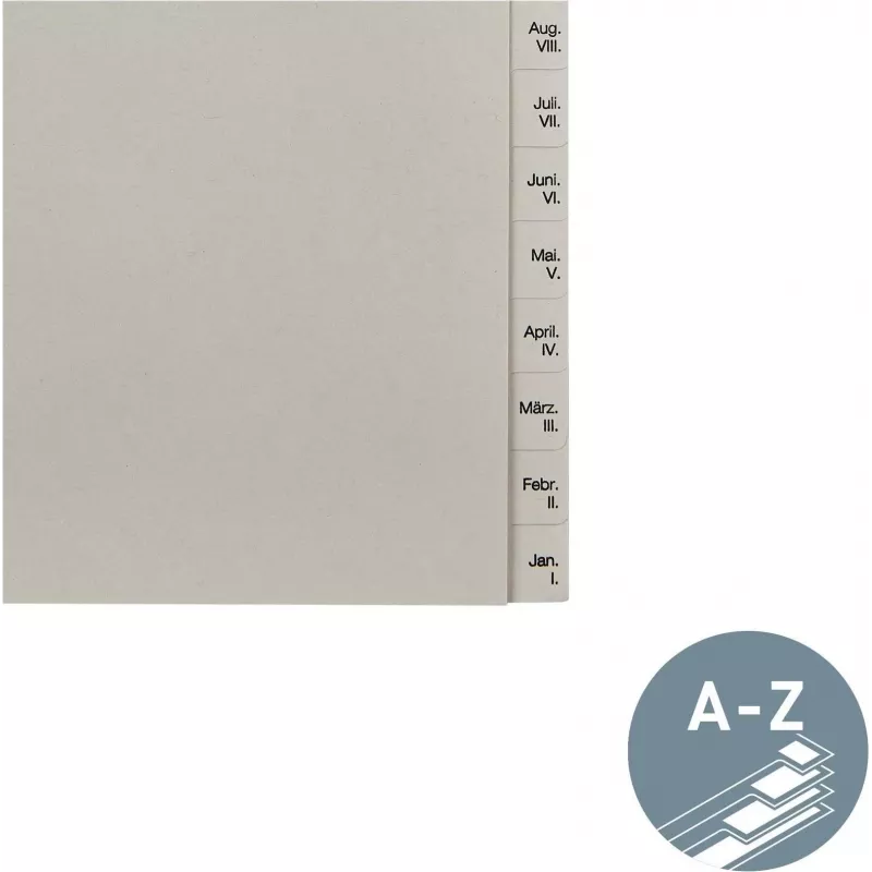 LEITZ papieren register december-januari A4 13-tab kartonregister 12303085