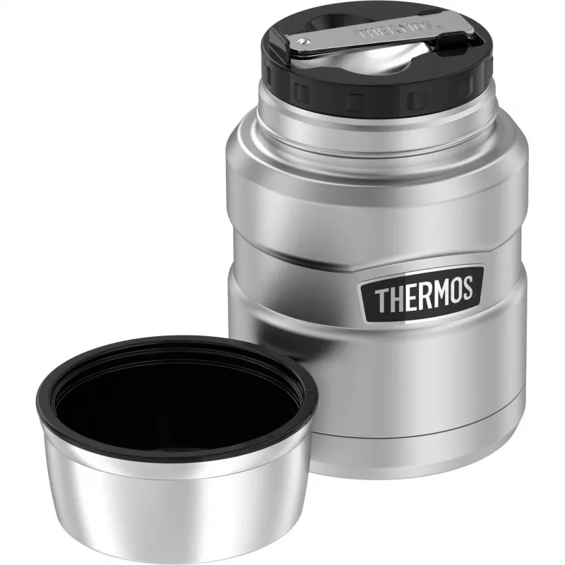 THERMOS SK Food Jar isolatiecontainer voor levensmiddelen zwart/zilver 470 ml 4001233047