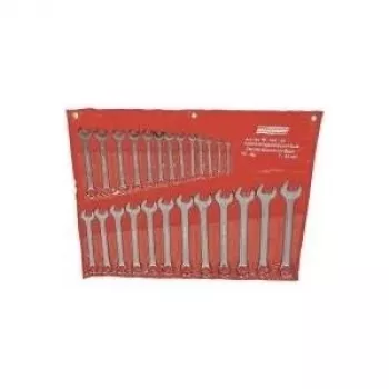 BRÜDER MANNESMANN M130-25 25-delige ring-steeksleutelset, metrisch 6-32 mm, chroom-vanadiumstaal, DIN 3113, in textiele rolhoes