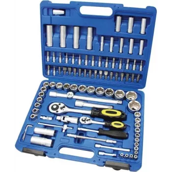 Brüder Mannesmann 94-delige dopsleutelset met 1/4 inch en 1/2 inch aandrijving, chroom-vanadiumstaal M98410