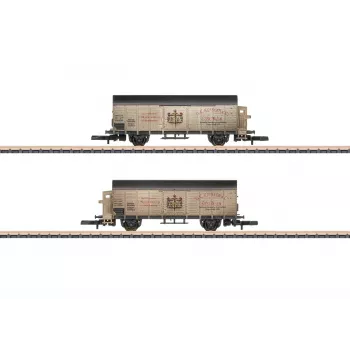Märklin 82553 Z-spoor 2-delige set gesloten goederenwagens Kessler Sekt-Transport DRG