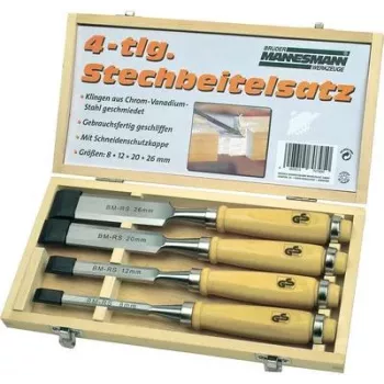 Brüder Mannesmann 4-delige houtbeitelset M66104
