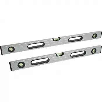 BRÜDER MANNESMANN waterpas, 3 libellen, 800 mm, dubbelribbel aluminium 80880