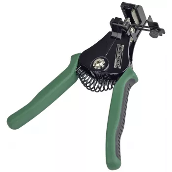 BRÜDER MANNESMANN automatische striptang, groen met terugveerveren, SK5-stalen bekken, 0,2-6,0 mm² (M10981)