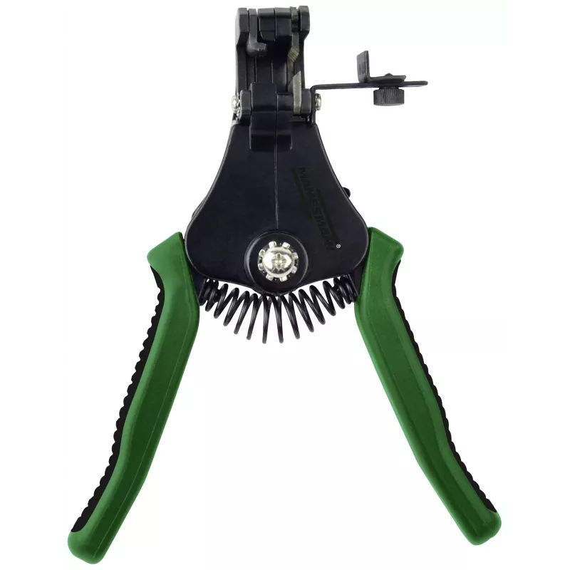 BRÜDER MANNESMANN automatische striptang, groen met terugveerveren, SK5-stalen bekken, 0,2-6,0 mm² (M10981)