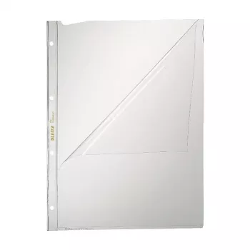 Leitz 4744-0000 PVC transparante A4 documenthoes, 2-voudige perforatie, 50-pack