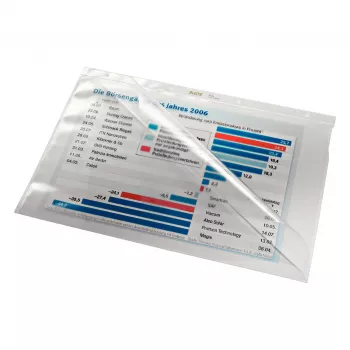 Leitz 4744-0000 PVC transparante A4 documenthoes, 2-voudige perforatie, 50-pack