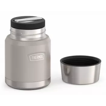 THERMOS ICON thermobeker beige 0,47 L geïsoleerde roestvrijstalen beker met klaplepel 4120323047