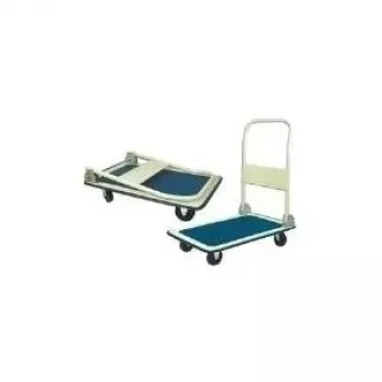 BRÜDER MANNESMANN 150 kg platformwagen met 4 wielen, klapgreep, antislipmat, blauw/zwart (096-T)