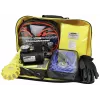 BRÜDER MANNESMANN auto-nood- en pechset met gevarendriehoek, veiligheidshesje, EHBO-set, sleepkabel, startkabels, werkhandschoenen in neongele nylon tas (M01782)