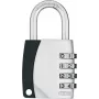 ABUS 155/40 combinatiehangslot 4-cijferig instelbaar, aluminium lichaam, gehard stalen beugel, zilver ABVS30890