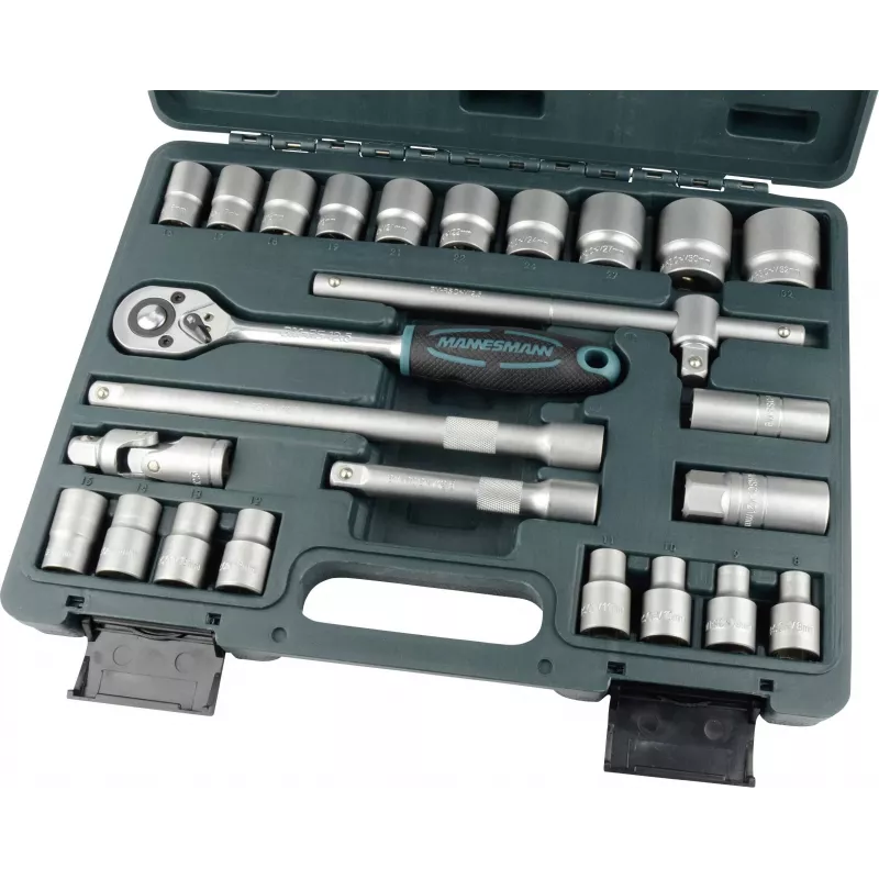 Brüder Mannesmann 25-delige dopsleutelset 1/4 inch aandrijving M29080