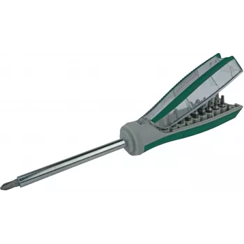 BRÜDER MANNESMANN GREEN LINE 19 inch bitschroevendraaier met geïntegreerde bitopbergruimte (M29840)