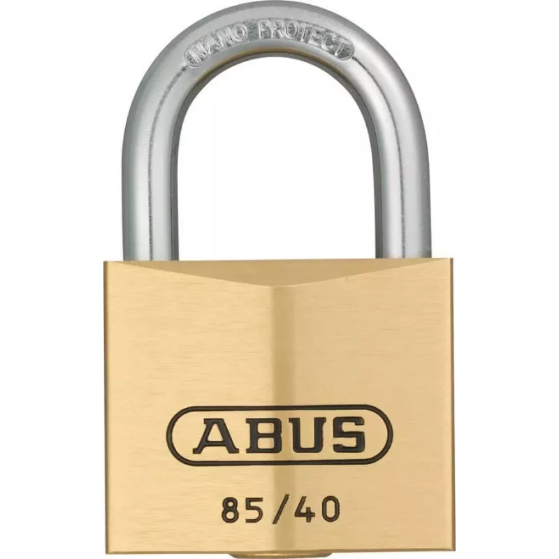 ABUS 85/50 massief messing slot 50 mm met gehard stalen beugel, 2 sleutels 806315