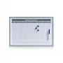 ZELLER planningsbord 60 x 40 cm magnetisch whiteboard met aluminium frame 11515