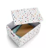 Zeller Dots opbergbox wit met stippen 25 x 35 x 20 cm 14475