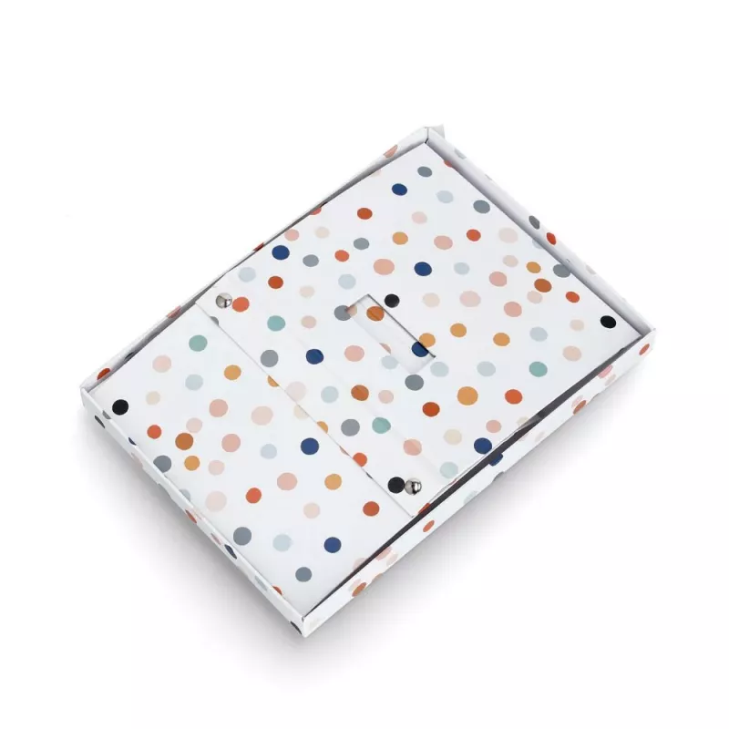 Zeller Dots opbergbox wit met stippen 25 x 35 x 20 cm 14475