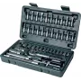 Brüder Mannesmann 46-delige 1/4-inch dopsleutelset, chroom-vanadiumstaal, metrisch, DIN/ISO 2040