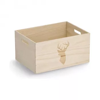 Zeller hert opbergbox naturel 35 x 25 x 18 cm 15222