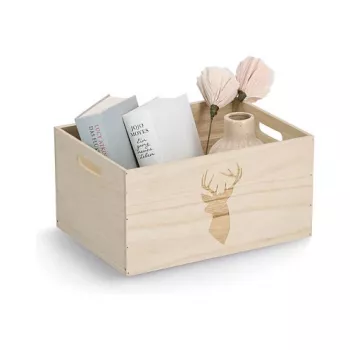Zeller hert opbergbox naturel 35 x 25 x 18 cm 15222