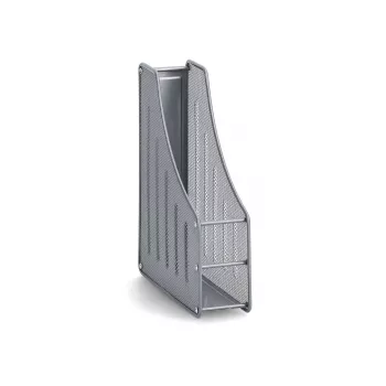 ZELLER MESHLINE zilveren metalen gaas staande tijdschriftenhouder DIN A4/C4 17700