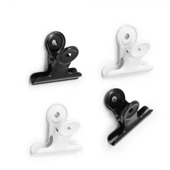 Zeller Magnetische clips zwart metaal 4,0 x 1 set (11264)