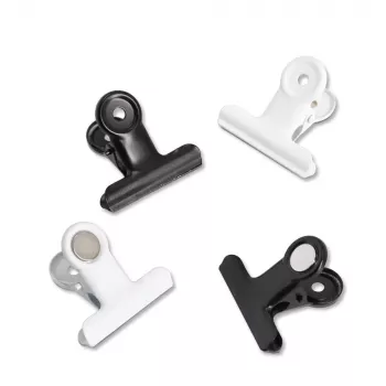 Zeller Magnetische clips zwart metaal 4,0 x 1 set (11264)