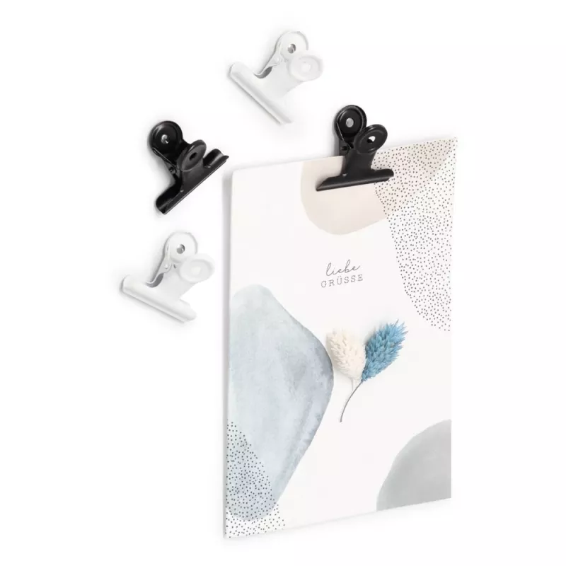 Zeller Magnetische clips zwart metaal 4,0 x 1 set (11264)
