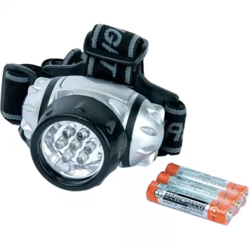 BRÜDER MANNESMANN LED-hoofdlamp, kantelbaar, met 7 LED's in blisterverpakking, 3 helderheidsstanden: 1, 3 of 7 LED's, 1 stuk (M30640)
