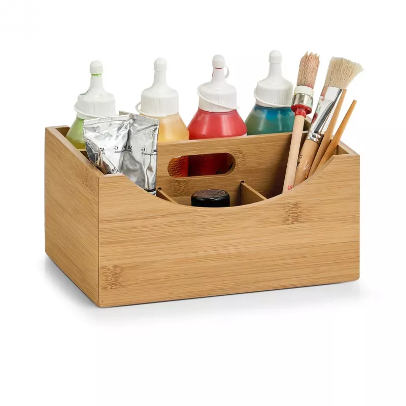 Zeller opbergbox naturel 25 x 18 x 12 cm bamboe 13336