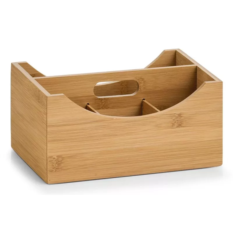 Zeller opbergbox naturel 25 x 18 x 12 cm bamboe 13336