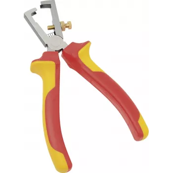 BRÜDER MANNESMANN VDE striptang 160 mm, 1000V geïsoleerd, chroom-vanadium, rood/geel 10608