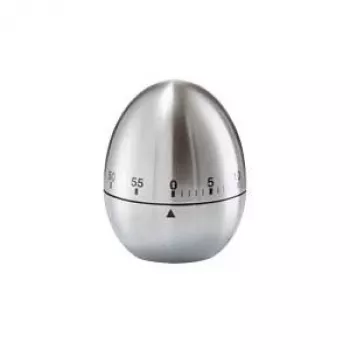ZELLER RVS eierwekker 60 minuten mechanische keukentimer, zilver 27245