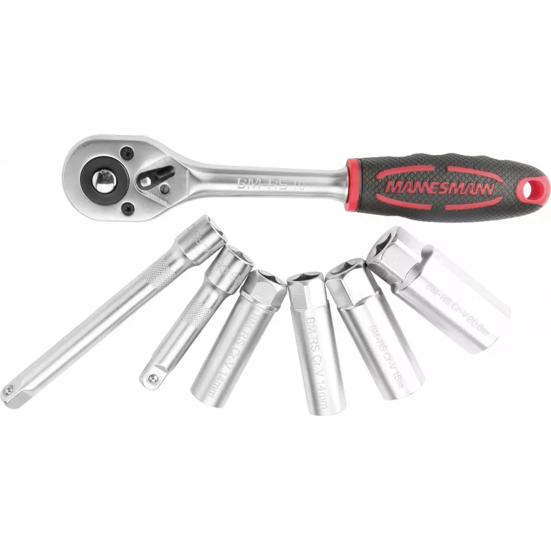 Brüder Mannesmann 7-delige 3/8 inch bougiesleutelset M00174