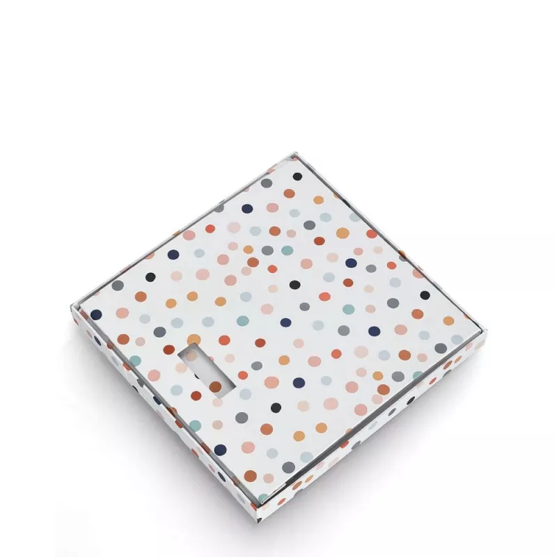 Zeller Dots witte polka-dot opbergbox 33,5 x 33 x 32 cm 14476