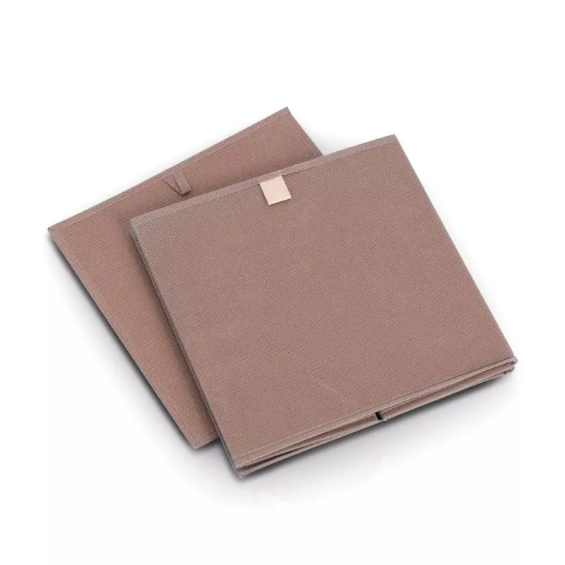 Zeller Mocca kubus-opbergbox 32 x 32 x 32 cm met deksel en handgreep 14541