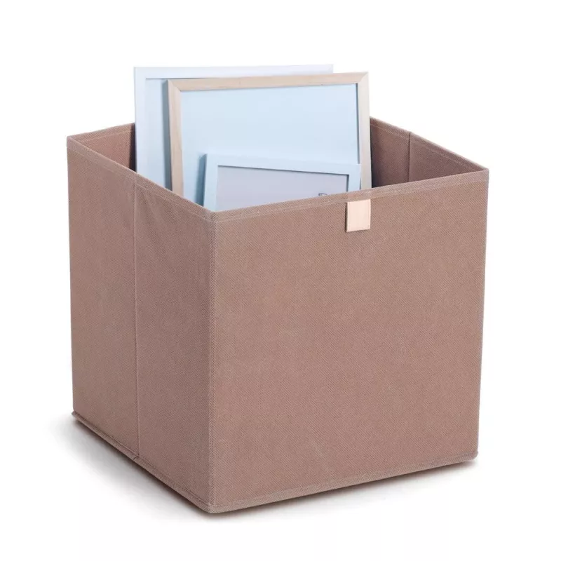 Zeller Mocca kubus-opbergbox 32 x 32 x 32 cm met deksel en handgreep 14541