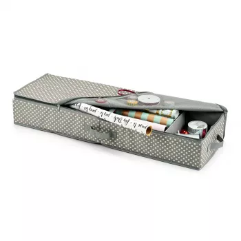 Zeller cadeaupapier-organizer grijs/wit 90 x 30 x 12 cm (14665)