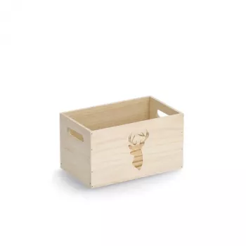 Zeller Hirsch opbergbox naturel 25 x 15 x 14 cm (15220)