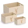 Zeller Hirsch opbergbox naturel 25 x 15 x 14 cm (15220)