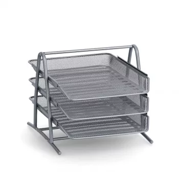 ZELLER MESHLINE 3-staps A4 aluminium briefbak, zilver 17701