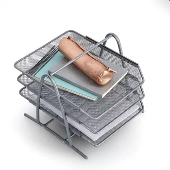 ZELLER MESHLINE 3-staps A4 aluminium briefbak, zilver 17701