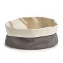 Zeller broodmand 18006 – opvouwbare stoffen mand met metalen frame, grijs, 20 x 20 x 7 cm
