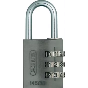 ABUS 466229 massief messing hangslot met gehard stalen beugel, 30 mm, gelijksluitend? Nee, ongelijksluitend, 2 sleutels