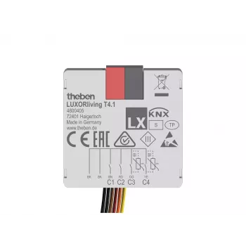 Theben LUXORliving T4.1 taster-interface, 4-kanaals, inbouwmontage 4800405