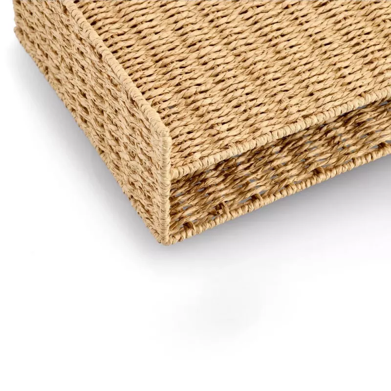 Zeller briefbak papiergevlochten naturel 15214