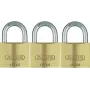 ABUS 82 serie messing hangslot-set, gelijksluitend, 45 mm behuizing, 3-pack 11825 8